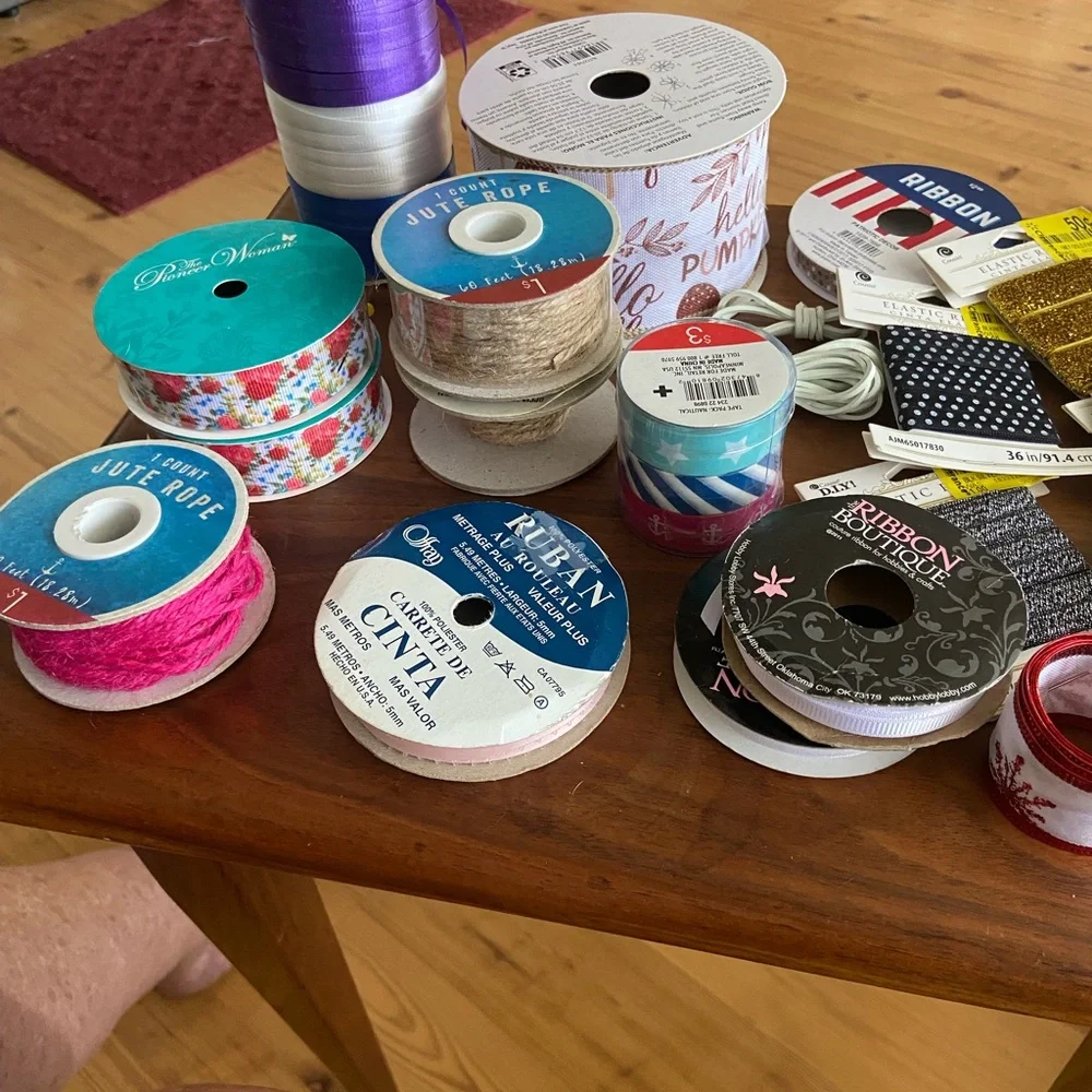 Ribbon for crafting some brand new never opened some are not a whole role